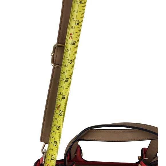 Simply Noelle Coral Crossbody Bag Dual Handles & Adjustable Strap Faux Leather - Picture 7 of 10